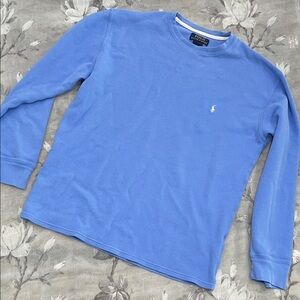 Polo by Ralph Lauren Men's Sky Blue Long Sleeve Waffle Knit Thermal Shirt XL